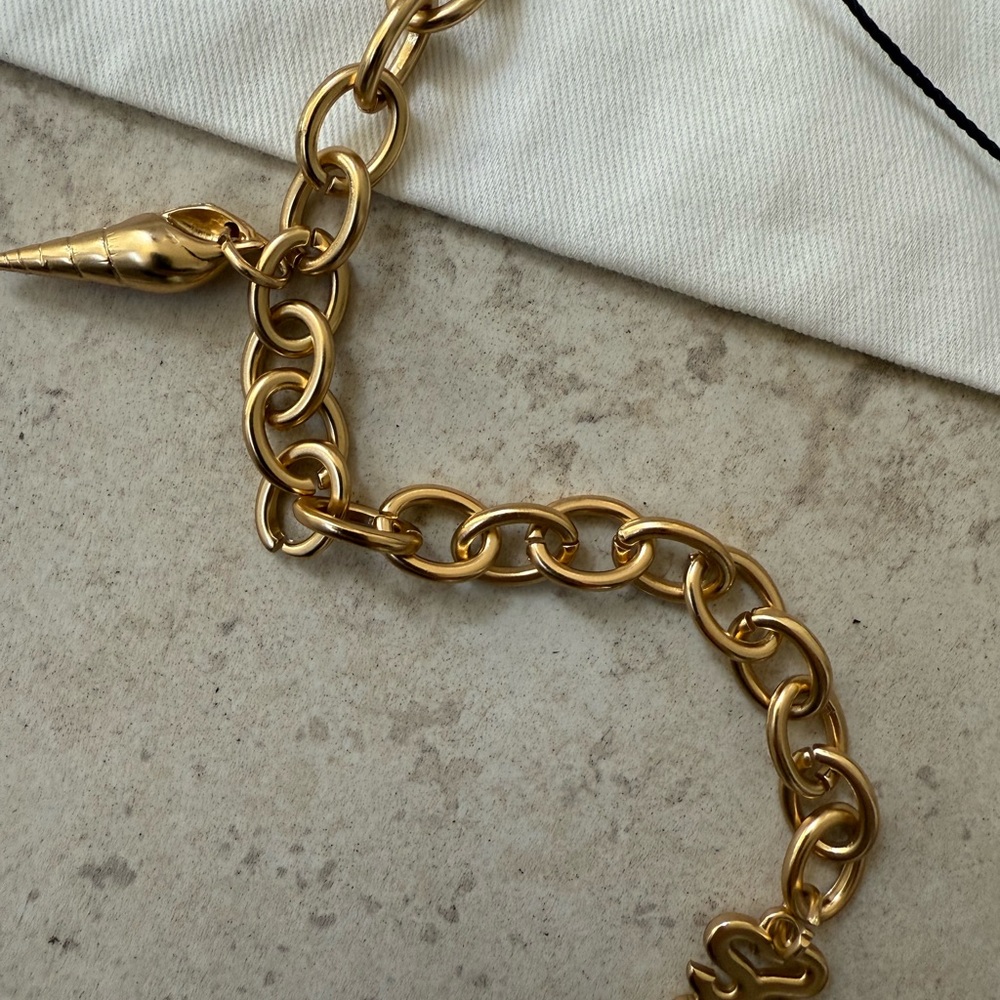 SANDRO siren gold nautical sea charm chain belt - Picture 4 of 7